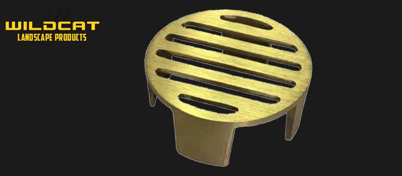 Round brass grate