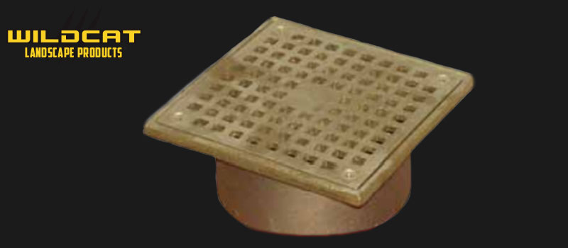 Square brass grate